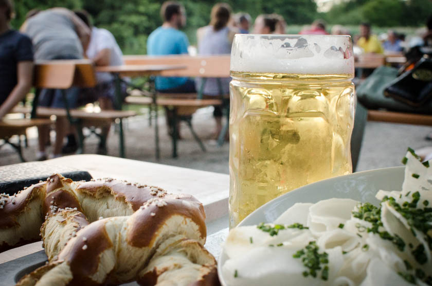 Brezn Biergarten Bier Radi Michaeligarten Ostpark München- ISARBLOG