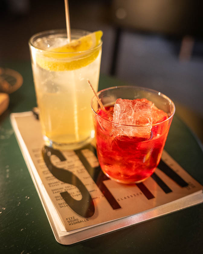 Oolong Ice Tea & Umeshu Negroni - SPIN Bar München